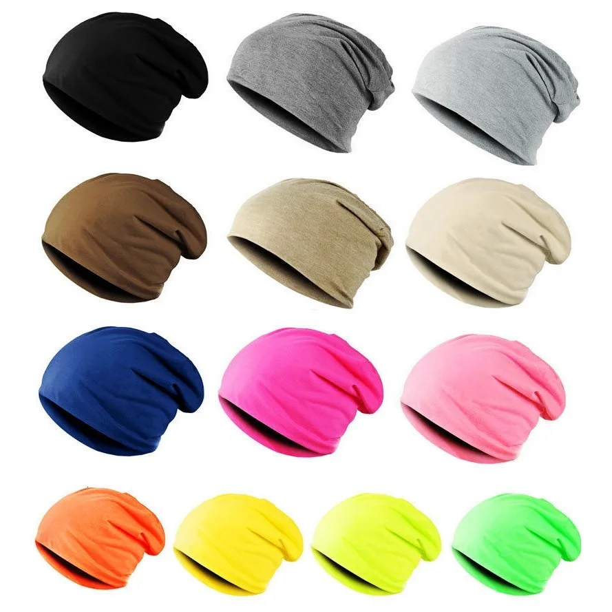 Women-Men-Stylish-Thin-Hip-hop-Soft-Stretch-Knit-Slouchy-Beanie-Hat-Skull-Cap-Cotton-Beanie