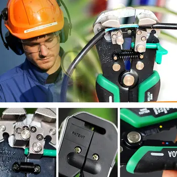 

LAOA LA815238 Multifunctional Automatic Cable Wire Stripper Crimper Crimping Cutting Plier Stripping Terminal Hand Tool