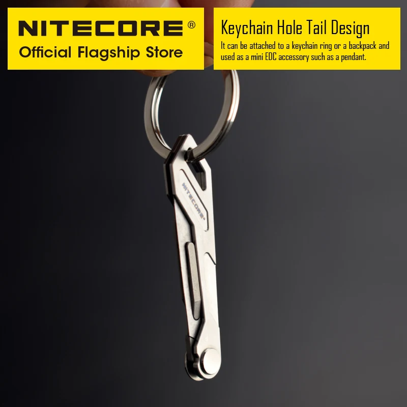 Nitecore NTK05 TC4 Tiny Titanium Mini Keychain Knife Lightweight CNC Portable EDC Folding Knife for Backpack Pendant Outdoor mini folding knife