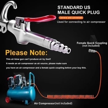 

Hot Universal Car Air Blow Gun Rubber Guard Air Flow Nozzle Dust Cleaning Tool Pneumatic Air Compressor Accessories