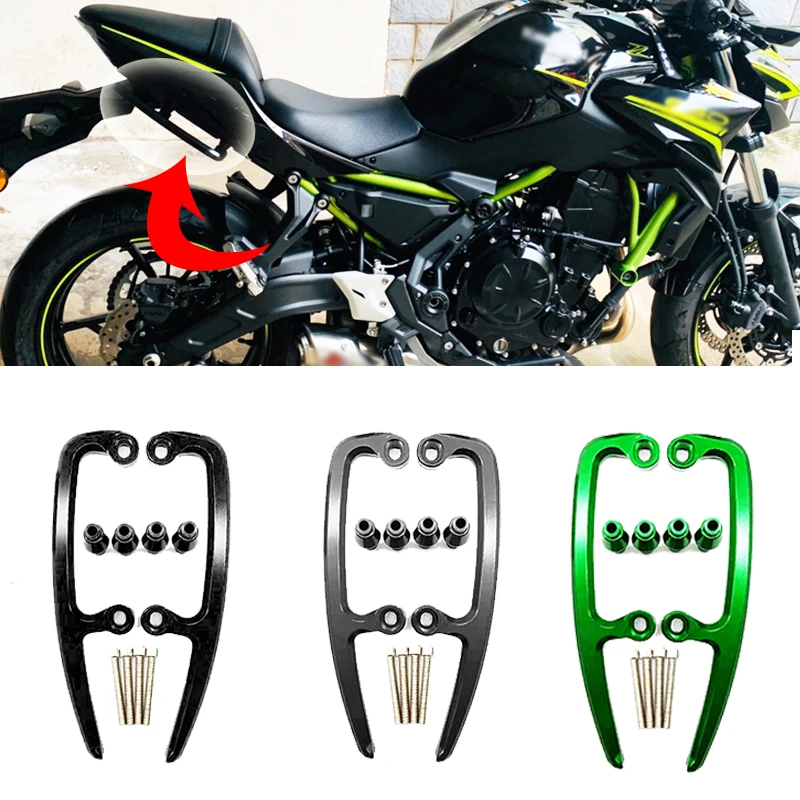 Motorcycle Rear Passenger Grab Handle Bars Guard Pour Kawasaki Z650 2017 Black