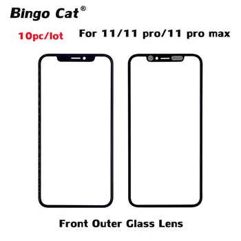 

10pc Wholesale Front Screen Outer Glass Lens Replacement for iPhone 11 11 pro11 pro max Touch Panel Repair Parts