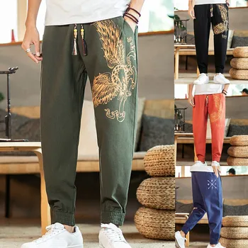 

Winter 2020 Men's Casual Plus Size Loose Printing Outdoors Sports Haren Trousers Long Pants Dropshipping INS style Net red