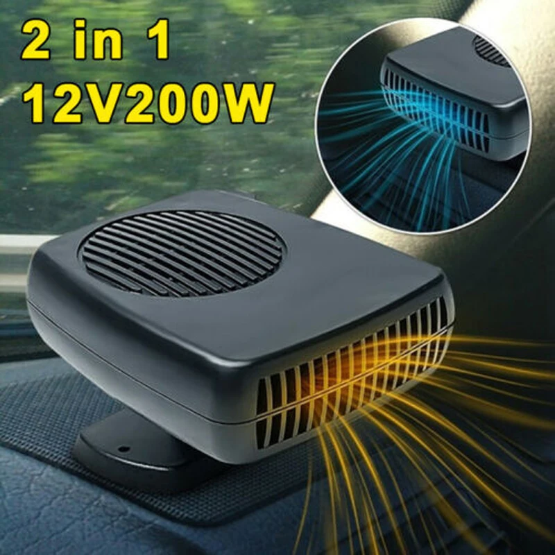 

12V 200W High Power Electric Heating Fan Automobile Car Electrical Heater Cooler Front Windshield Defroster Demister