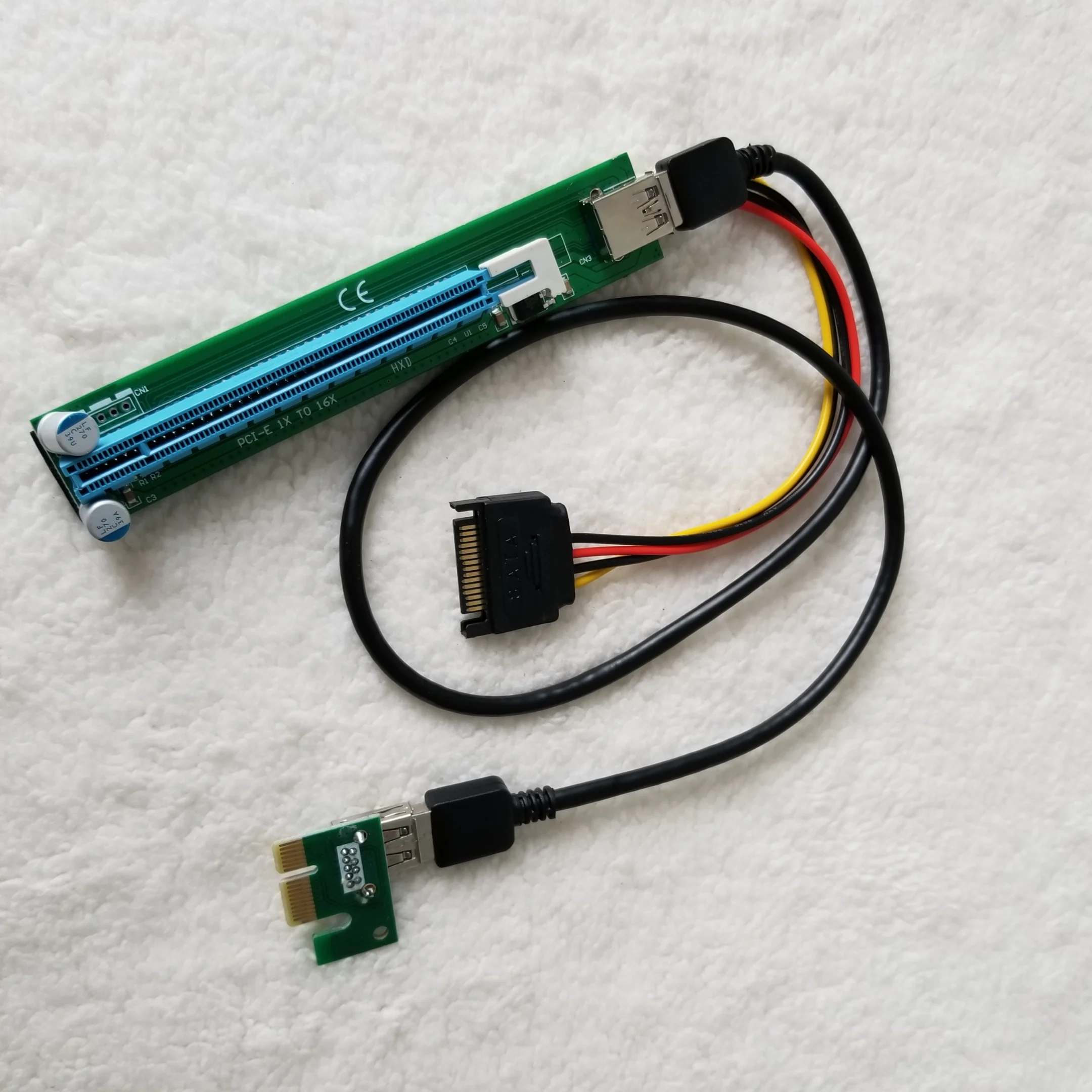 USB 3.0 PCI E Express Cable 6Pin Graphics Card 1x to 16x Extender Riser Board Adapter with SATA for BTC Miner DIY|Компьютерные