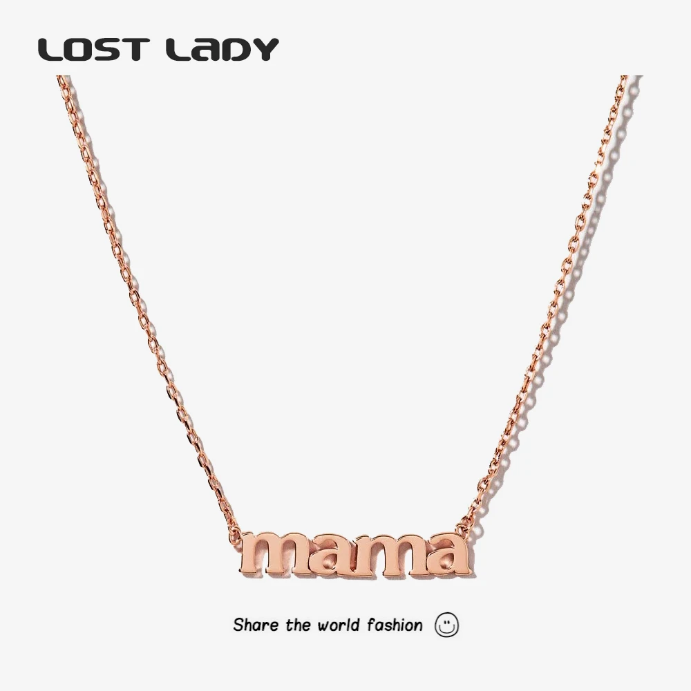 Lost Леди Мода I Love Mama ожерелье с буквами для женщин золотой цвет мамы и ребенка