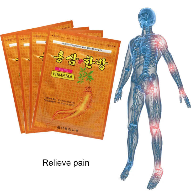 20PCS Yellow Ginseng Paste Relief Joint Neck Spine The Pain Made From