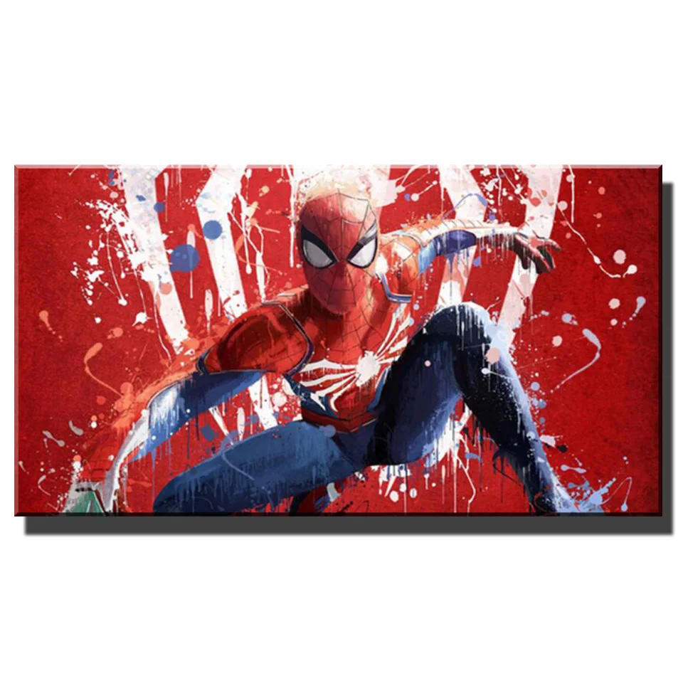 Disney Anime Handmade DIY Diamond Painting Spiderman Hulk Wall Art