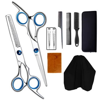 

3/10pcs Hair Scissor 6 Inch Barber Hairdressing Cutting Professional Shear Stainless Steel Thinning Scissor Barbershop Salon Set
