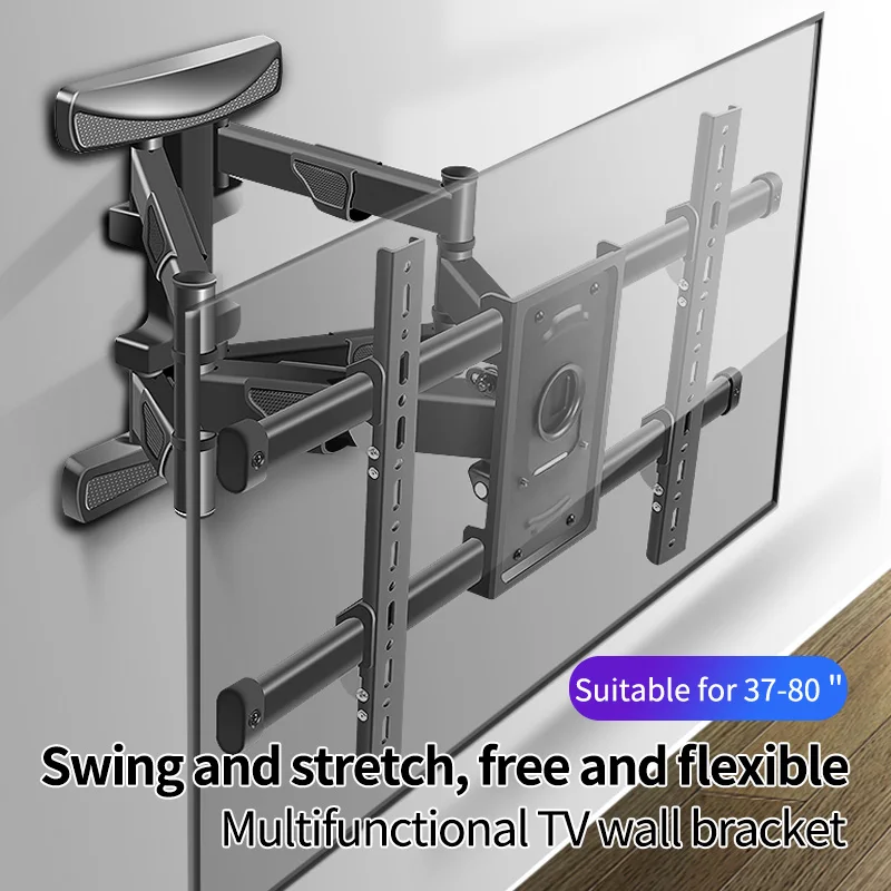 Braço Plasma tv Montagem na Parede Movimento Total Tilt Soporte Suporte Suporte Quadro Suporte Giratório para tv Organizador Dyq8 3780