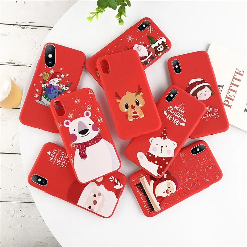 USLION чехол для телефона для iPhone 11 Pro Max X XR Xs Max Merry Christmas Снеговик Санта Мягкий ТПУ чехол для iPhone 6 6s 7 8 Plus 5 5S SE