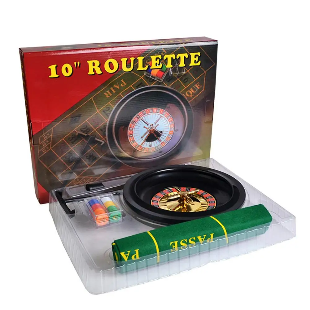 10-inch Tabletop Turntable Russian Roulette Wheel Poker Chips Set Fun Leisure Entertainment Table Games For Adults Children 10-inch Tabletop Turntable Russian Roulette Wheel Poker Chips Set Fun Leisure Entertainment Table Games For Adults Children