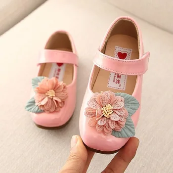 

Autumn 2019 New Flower Little Girl Princess Leather Shoes Baby Kids Party Dress Shoe Children Wedding Shoe 1 2 3 4 5 6 Years