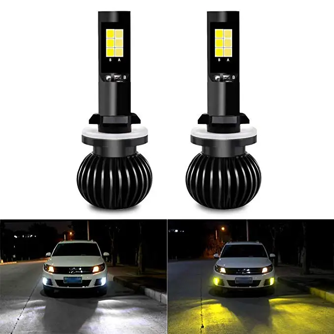 

Car Bulb Fog Light Lamps H27 881 880 899 LED Fog Driving 3000K 6000K White Yellow ice blue Dual Color 12V 20W