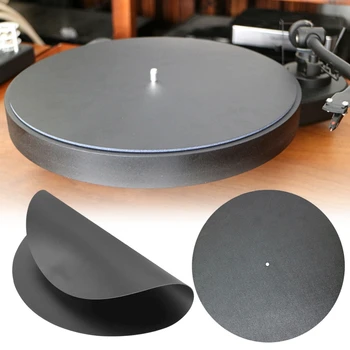 

Diameter 290mm Anti-static Vinyl Turntable Record Pad Antistatic Flat Soft Genuine Leather Mat Slipmat Pad LP Vinyl Mat Slipmat