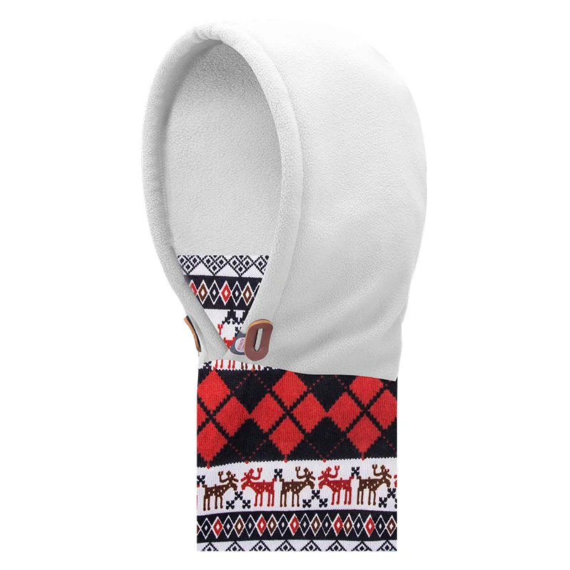 White Deer AONIJIE E813, детская двухслойная Зимняя Теплая Флисовая Балаклава, накидка для лица, лыжная шапка, маска, шарф для бега, велоспорта - Цвет: White Deer