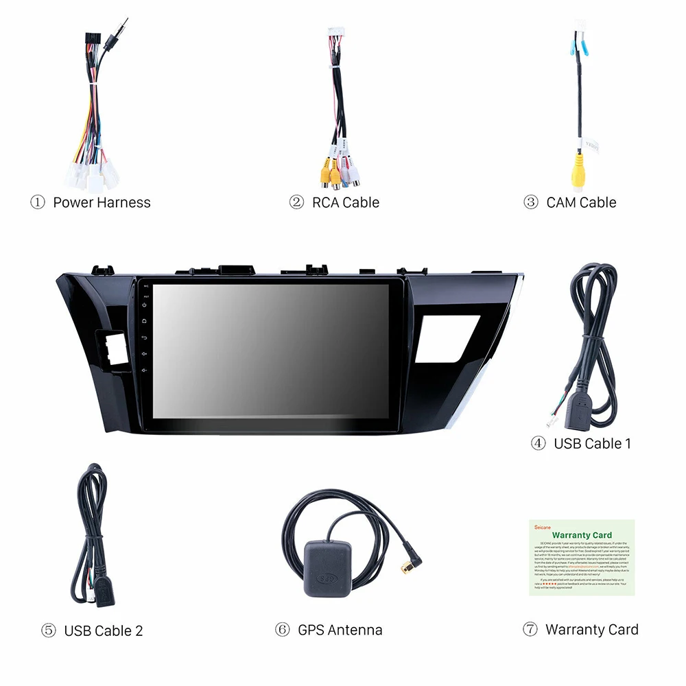 2din Android 9,1 Автомобильный мультимедийный радио плеер для Toyota Corolla 2013- 10,1 дюймов четырехъядерный автомобильный Радио Стерео gps навигация WIF