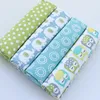 4Pcs/Lot 100% Cotton Flannel Receiving Baby Blanket Soft Muslin Diapers Newborn Swaddle Blanket 76*76CM Baby Blankets Newborn 6