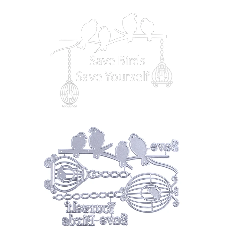 Kokorosa Save Birds металлические режущие штампы Рождественские ремесла DIY Scrapbooking фотоальбом декоративное тиснение подарок