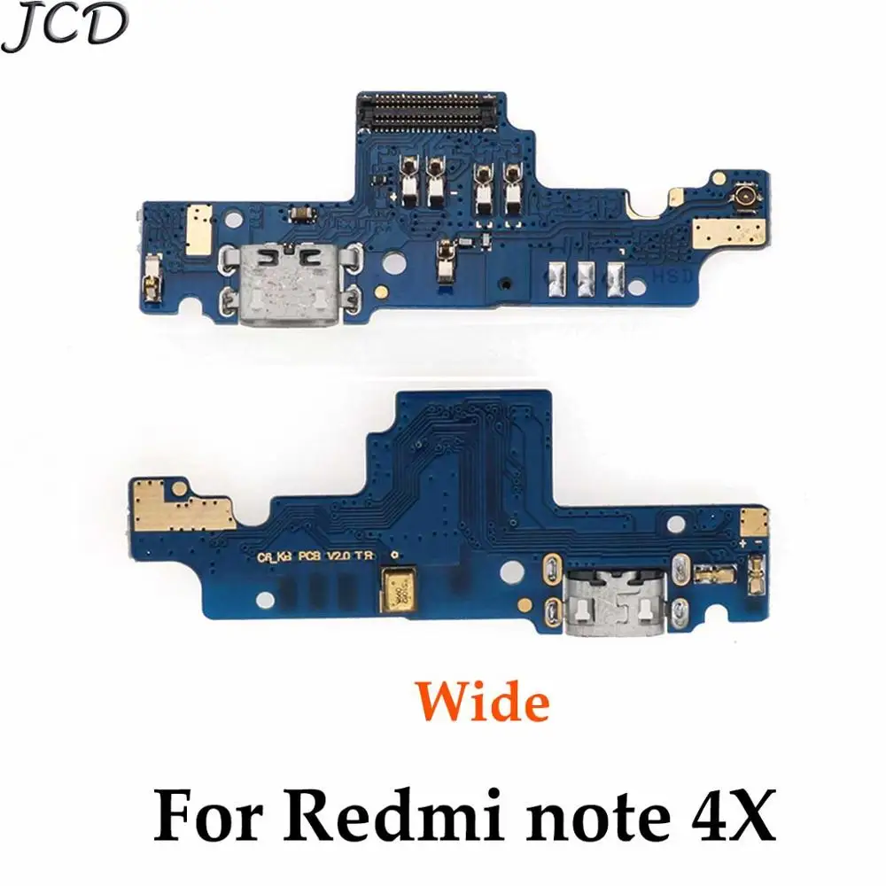 JCD для Xiaomi Redmi note 4x 5A 5 6plus S2 7 note 5A 7 5 6 iPad Pro микрофонный модуль+ зарядка через usb Нижняя плата Flex кабель Разъем - Цвет: Note 4X-Wide