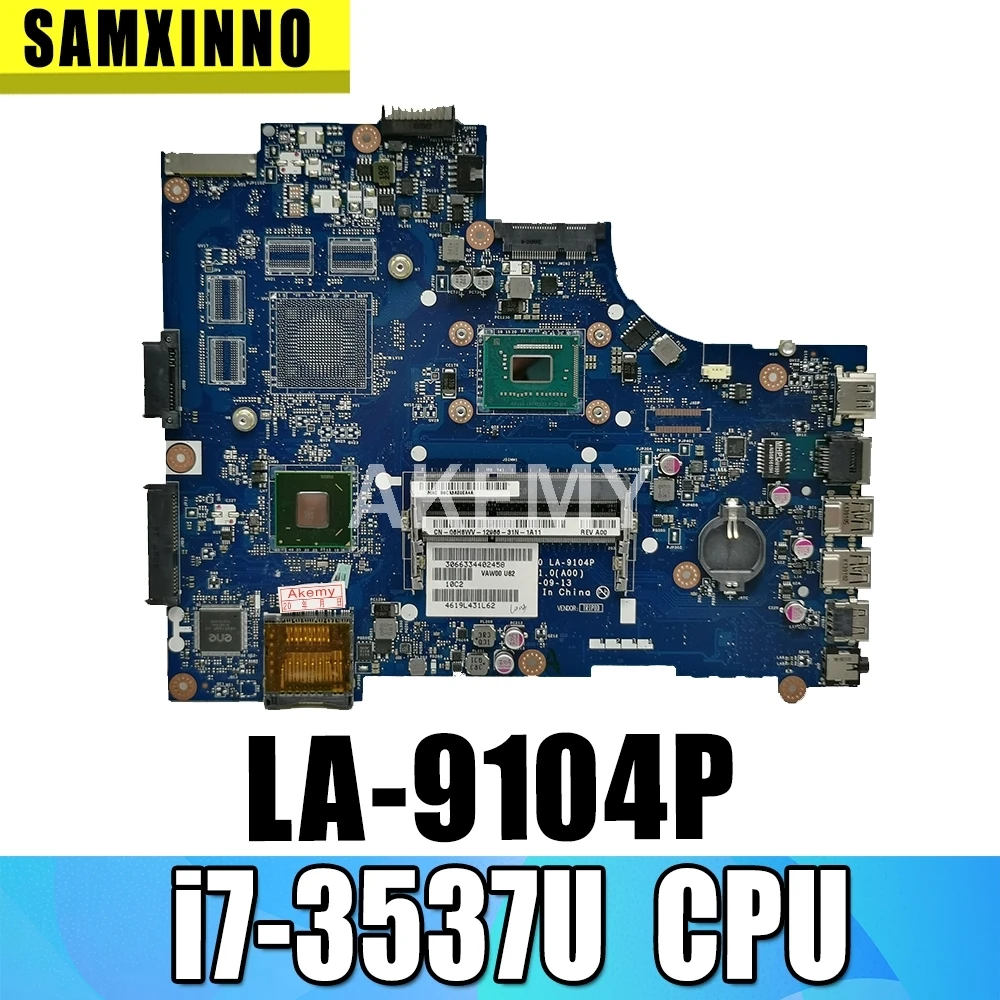 Akemy VAW11 LA 9104P для DELL Inspiron 15 3521 5521 материнская плата ноутбука i7 3537U оригинальный тест
