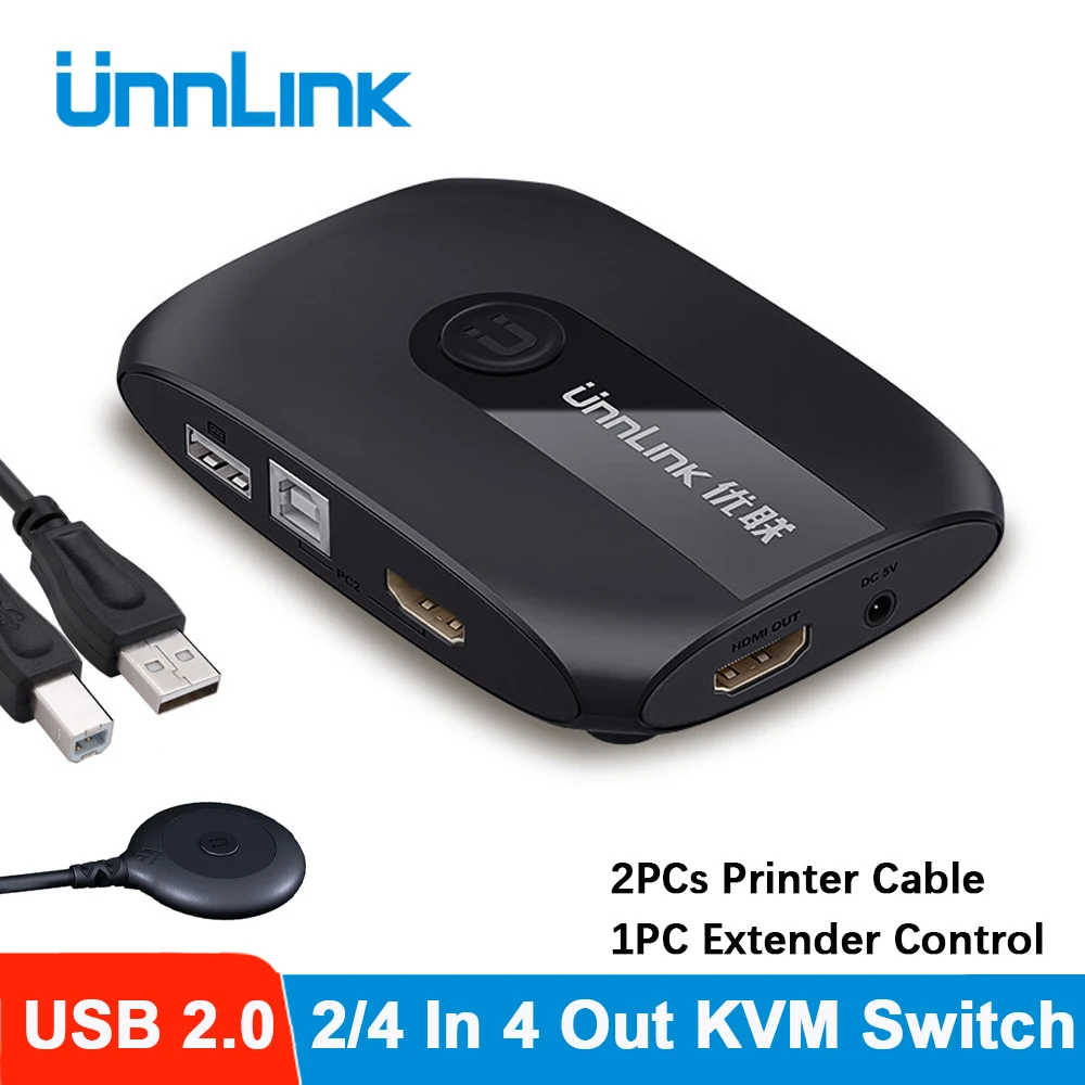 Kvm-Switch Monitor Extender Printer Sharing-Mouse-Keyboard Unnlink Xiaomi Laptop-2 1080P