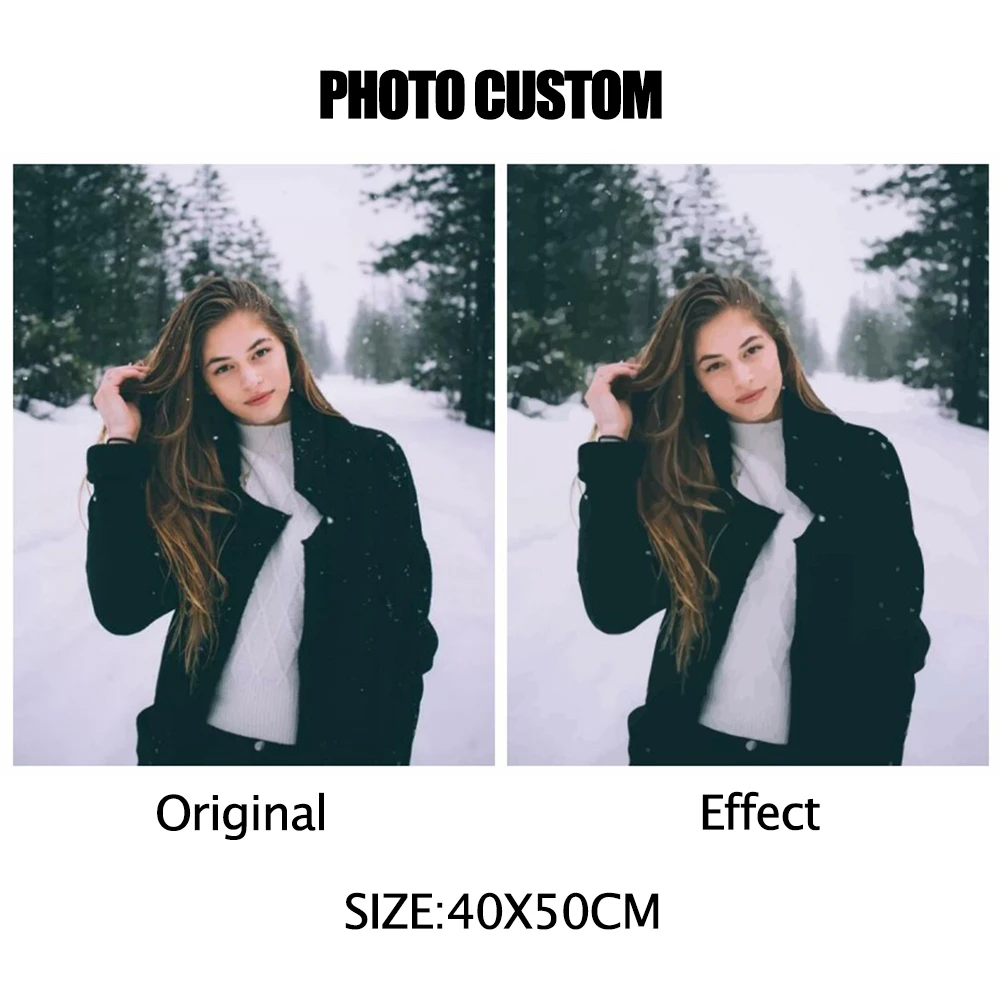 Huacan-パーソナライズされた写真の油絵,数字による絵画,キャンバスの