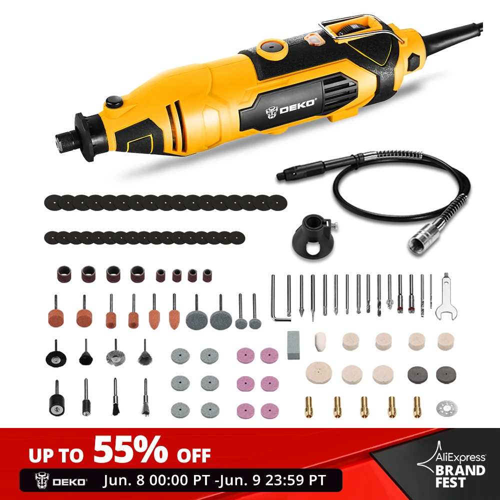 Электрическая дрель DEKO DKRT02 220 В с переменной скоростью мини шлифовальный станок роторный набор инструментов для резки полировки сверла с аксессуарами dremel Мини дрель  гравер|Электрические сверла|   | АлиЭкспресс
