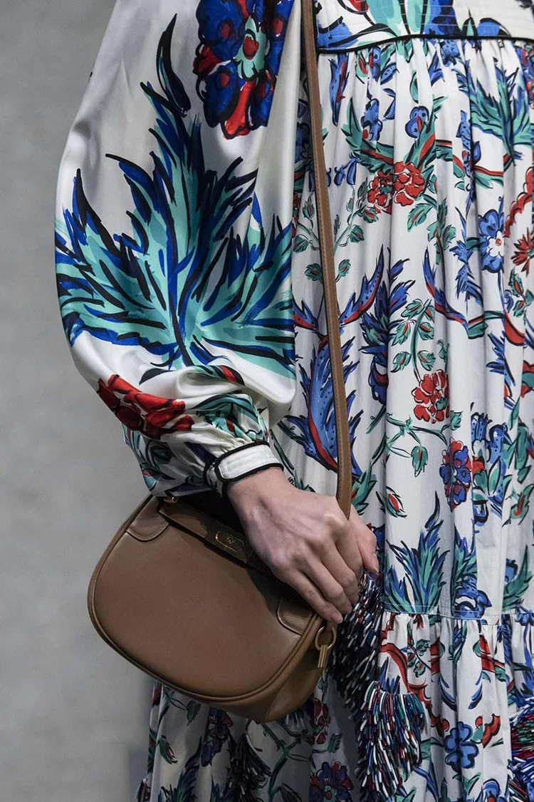 AELESEEN Runway Fashion Women Dress Designer New Arrival Autumn Fall Dress Long Sleeve Loose Style Flower Print Casual Dress