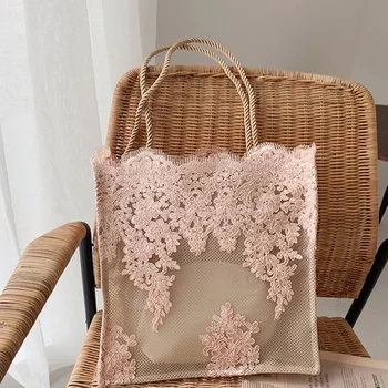 

Lace Bag Female Fairy Handbag Shoulder Bag Summer Beach Bag Shopping Bag
