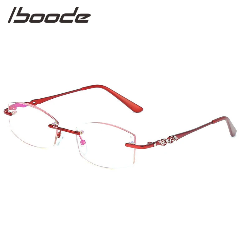 IBOODE квадратный выполненные с защитой от синего света для чтения очки Для женщин Для мужчин пресбиопические очки, мужские и женские очки без оправы очки при дальнозоркости