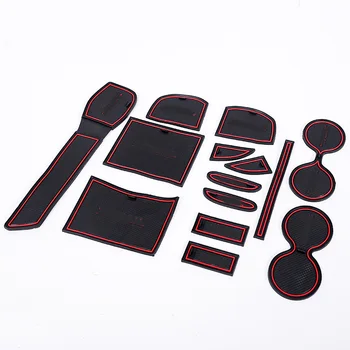 

For 2014 2015 2016 Nissan X-Trail X Trail XTrail Gate Slot Mats Nonslip Cup Pad Antislip Door Groove Mat Car Accessories 15pcs