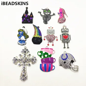 

New arrival! (Choose design) 10pcs zinc Alloy Rhinestone pendants for Jewelry Necklace DIY