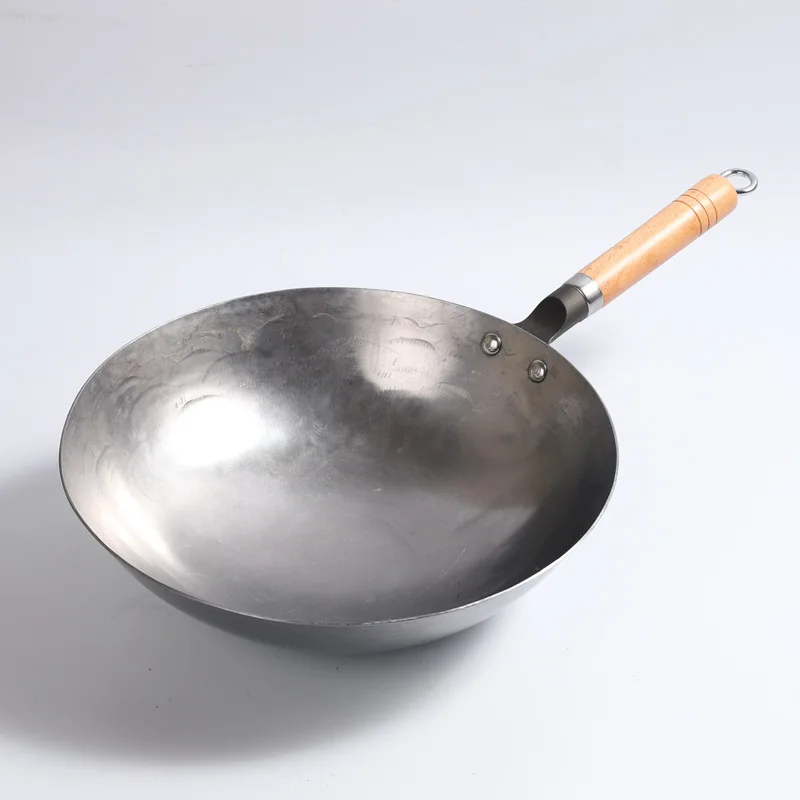 Высокое качество Woks китайский Железный вок традиционный ручной работы Железный вок с антипригарным покрытием Сковорода газовая плита посуда