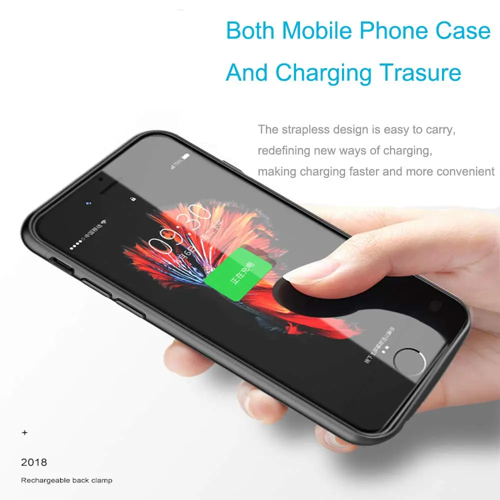 For iPhone 5 5S SE 6 6S 7 8 6 Plus 6s Plus 7 8 Plus X XS XR XS Max Battery Charger Case Ultra-Thin Portable Power Bank