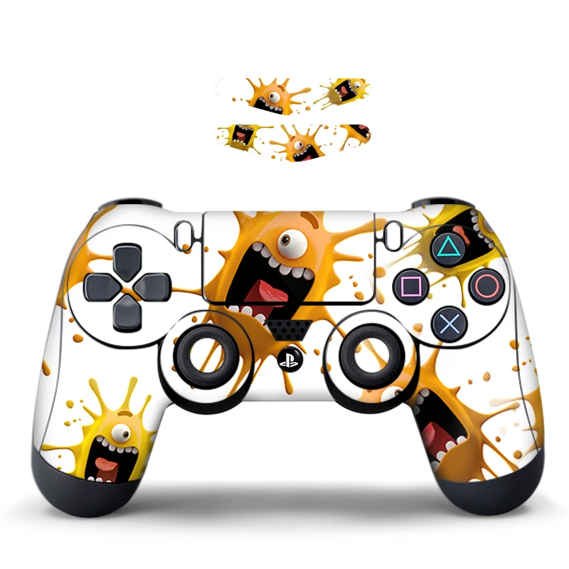 Data Frog Protective Cover Sticker For PS4 Controller Skin For Playstation 4 Pro Slim Decal Accessories 15 Styles gamepad protective skin vinyl decal skins gamepad protective cover game controller sticker