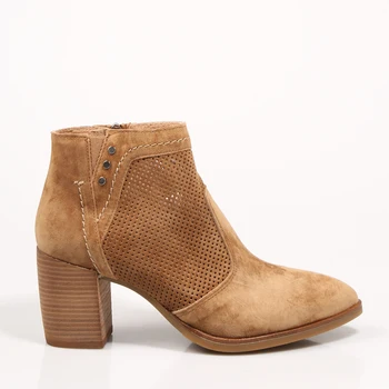 

ALPE booties ANKLE BOOT Leather 4603 11 01 Leather Split Leather medium Women Heel-Leather ANKLE BOOTS Woman 72136