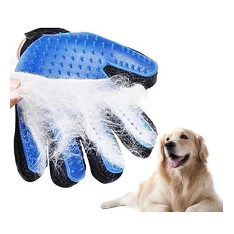 Gato guante de lana para el cuidado del cabello de mascotas, cepillo de Deshedding, peine para masaje para limpieza de perros y animales