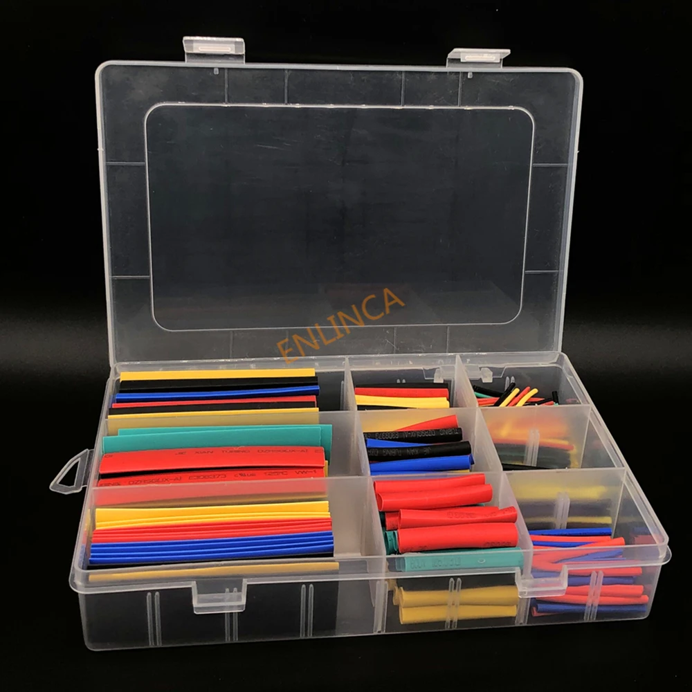 Heat Shrink Tube Tubing Insulation Shrinkable Tube Assortment Electronic Polyolefin Wire Cable Sleeve Kit 328PCS