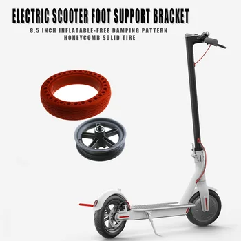 

1Pcs 8.5-Inch Honeycomb Rubber Solid Tire Tubeless 8 1/2 for Xiaomi M365 Electric Scooter Solid Tire with Contour Red