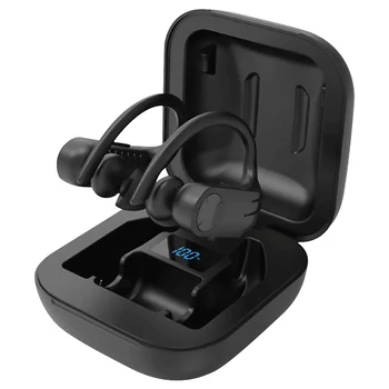 

ALLOYSEED B1 TWS Bluetooth Earphone Wireless Earbuds Earhook IPX5 waterproof Bluetooth Earphones w/Display Charge Box Mic