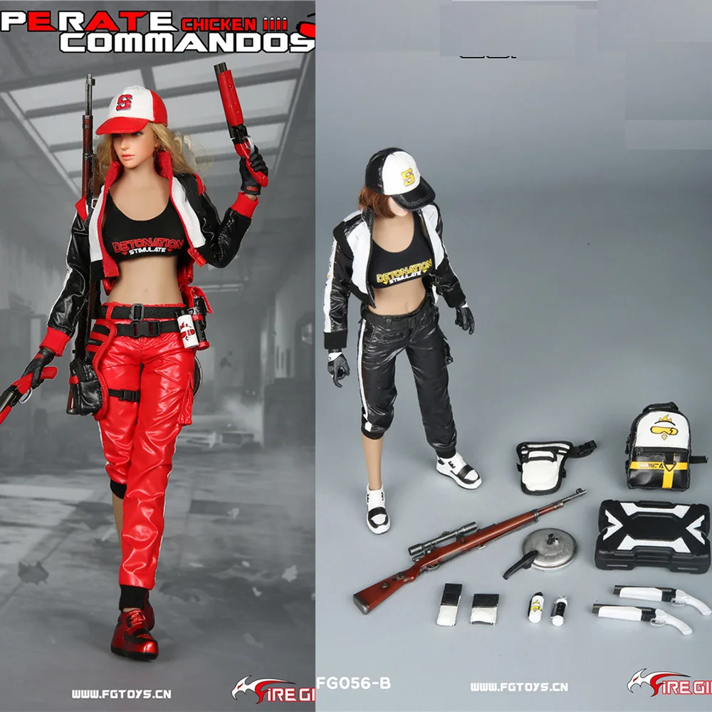 

In stock 1/6 Fire Girl FG056 Desperate Commando series suit FIT 12 " action figure doll