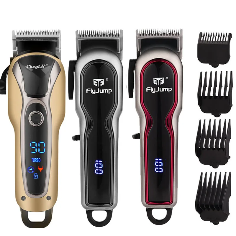 Cortadora de pelo eléctrica recargable por USB para hombres, cortadora de pelo profesional, pantalla LED Digital con 4 peines de límite 48