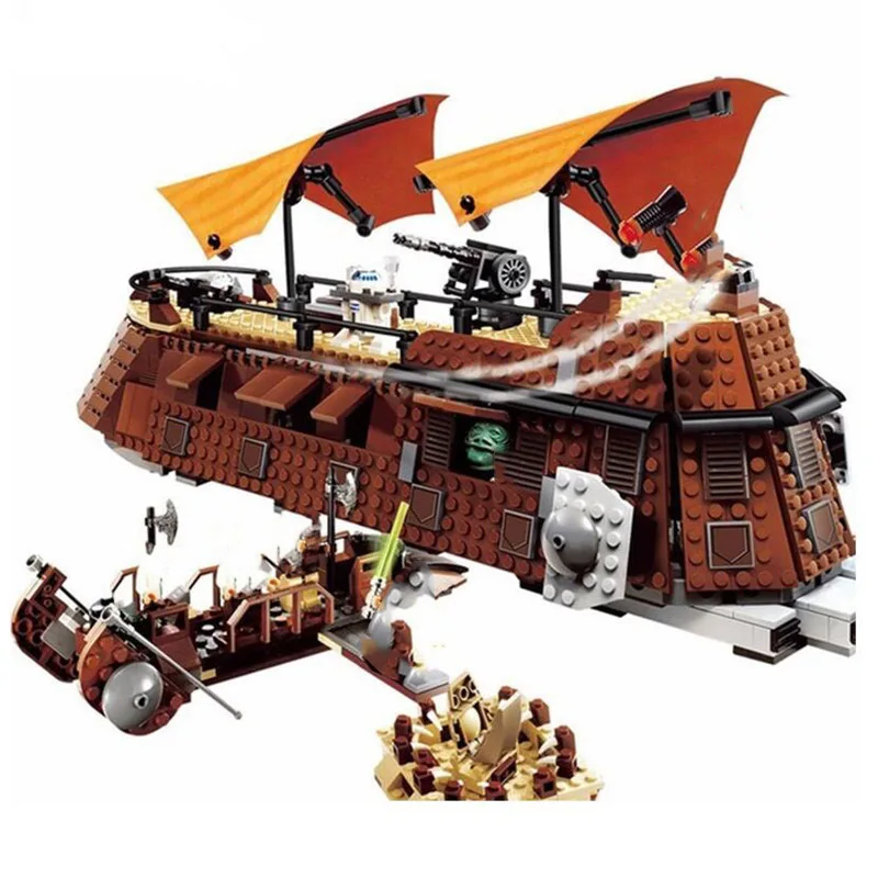 

821 New Star Wars village evokov Star Wars6210 Jabba sail barge building block toy baby brick Leping gift toy