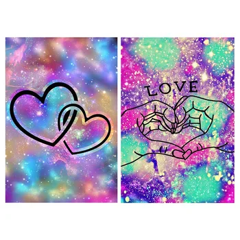 

Diy 5D Diamond Paint By Number for Adults Kit,Starry Sky Dream Without Fear+Do What You Love and Love What Diamond Embroidery Pa