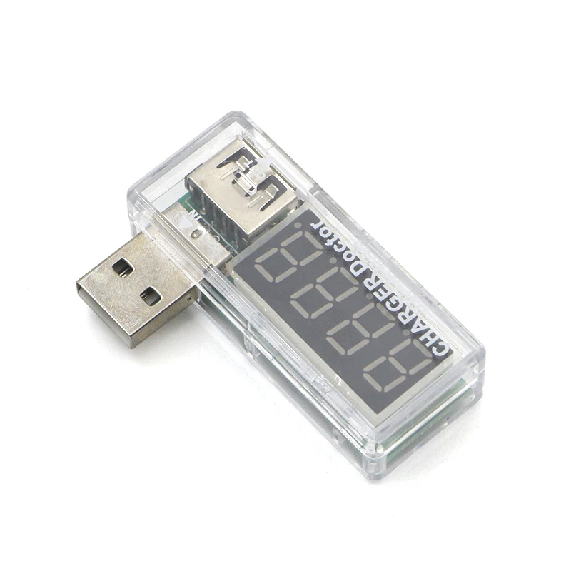 Цифровой USB Mobile Мощность зарядный ток никель-металл-Напряжение метр тестер Мини USB зарядное устройство Доктор Вольтметр Амперметр с номером отслеживания - Цвет: White