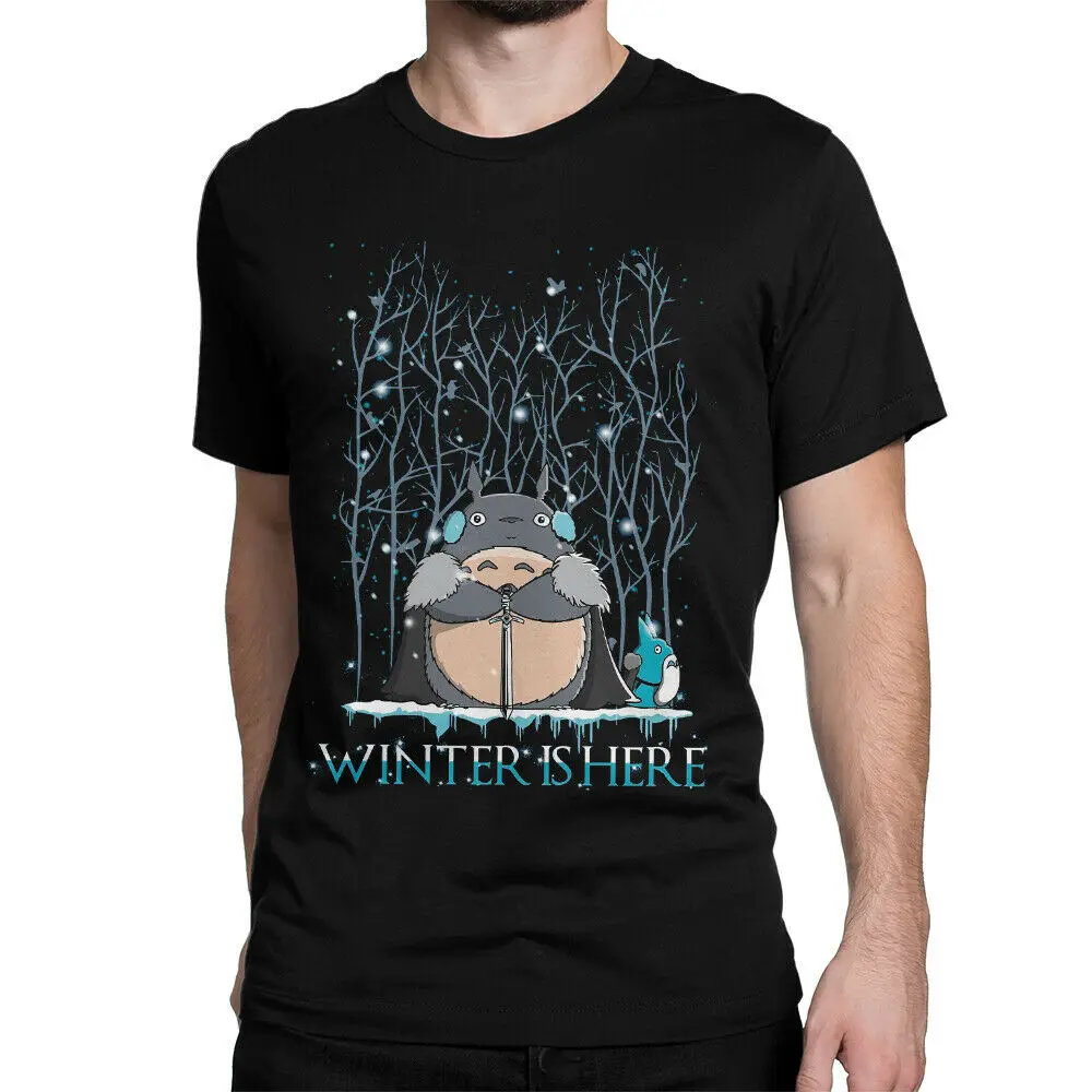 

Winter Is Here Totoro Funny T Shirt Game Of Thrones X Studio Ghibli Shirt