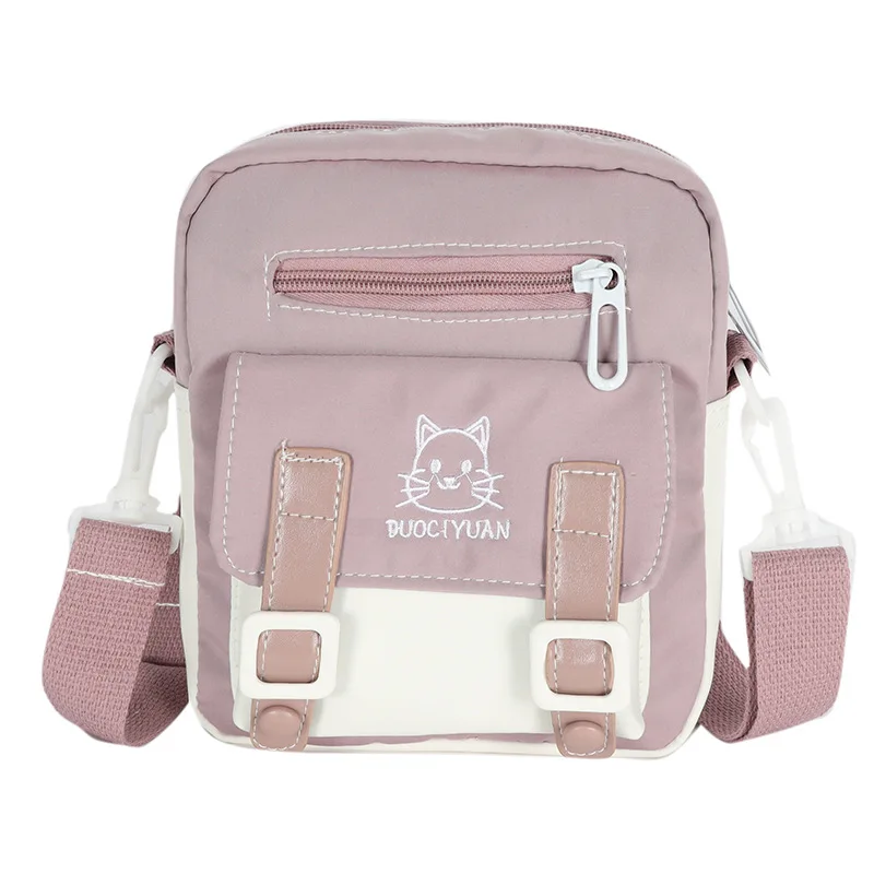 Japanese women small mobile phone bag cute cartoon cat girl student messenger bag funny personality shoulder bag