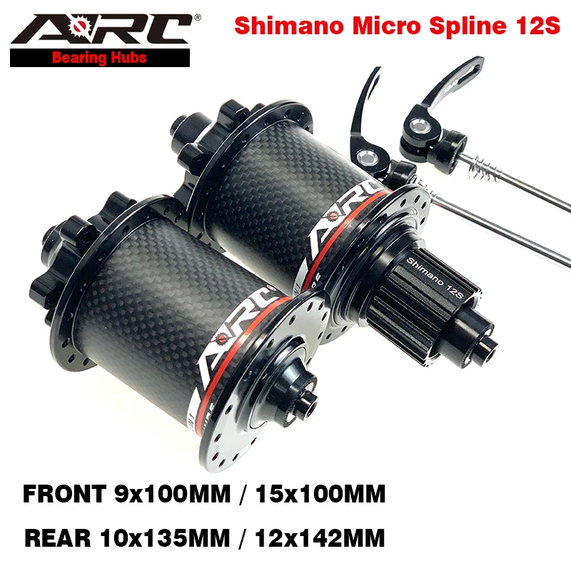 

ARC Carbon Fiber Mountain Bike Hub Micro Spline Front 9x100 15x100 Rear 10x135 12x142 32 Holes 6 Disc Bolt 6 Pawls 114 Clicks