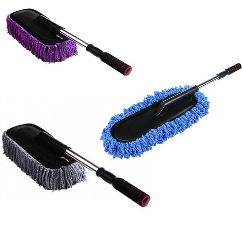 

Car Wash Cleaning Brush Duster Dust Wax Mop Microfiber Telescoping Dusting Tool With Adjustable Long Handle